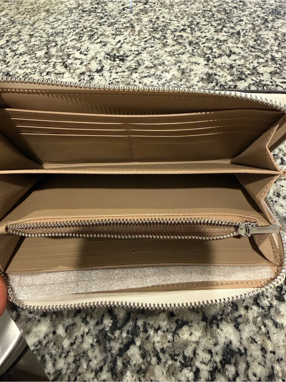 Coach Cream Signature Wristlet - Picture 3 of 5